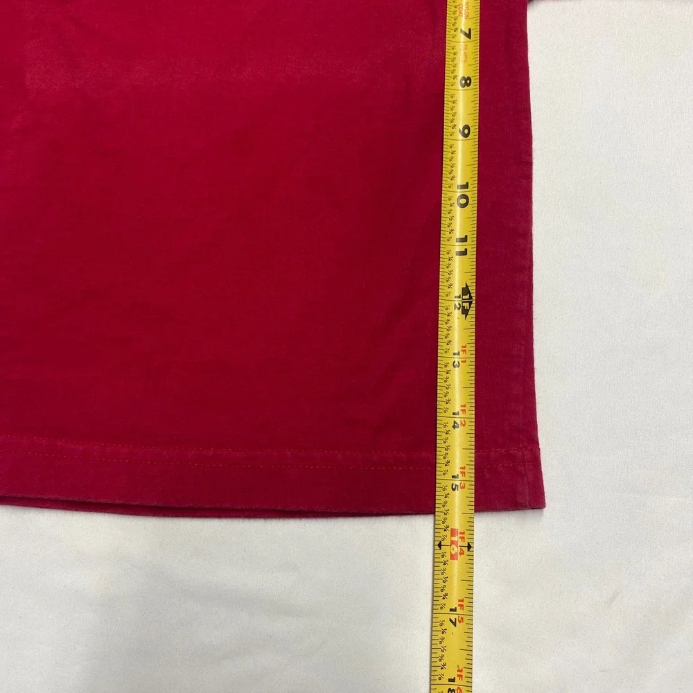 Vintage Mc Kids Red Long Sleeve Turtleneck Top Embroidered Sneaker 4T Cotton